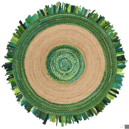 Safavieh Cape Cod Coastal Round Hand Woven RugsGreen & Natural 3 x 3 ft. CAP701Y-3R